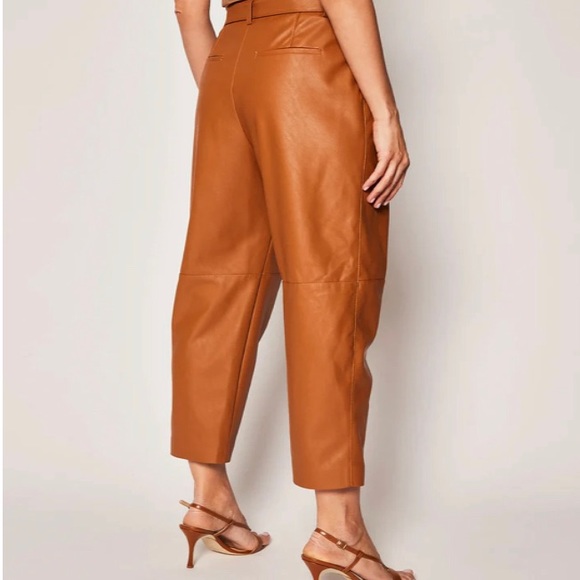 PINKO BROWN POLYURETHANE JEANS PANT size 6 - Picture 3 of 4